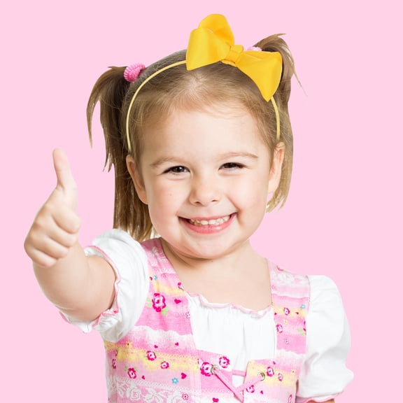 PAMINGONO 12Pcs Assorted Color Bubble Bow Headbands for Toddlers Soft Lightweight Hair Accessories