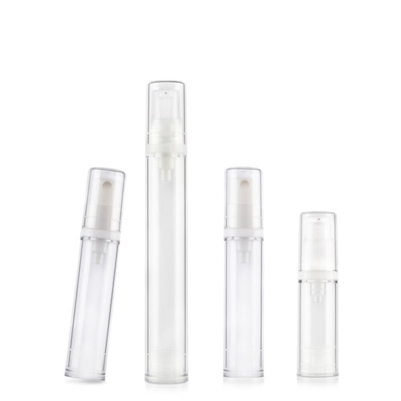 PAMINGONO 12Pcs Sunscreen Sprayer Transparent Press Pump Bottle Durable Plastic