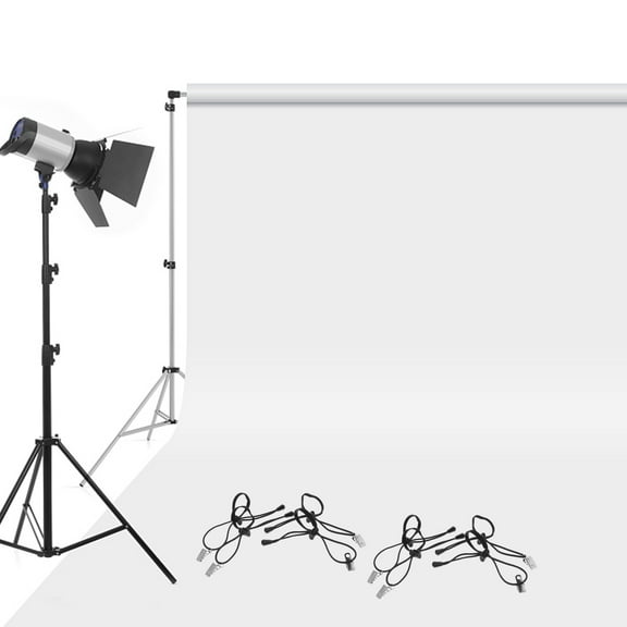 PAMINGONO 12-Piece Black Metal Photo Backdrop Support Stand Kit for Studio Photography and Video Equipment Accessories