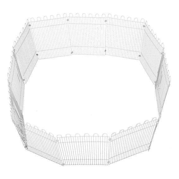 PAMINGONO Portable Poultry Fence for Home Durable Chicken Wire Fencing White Iron