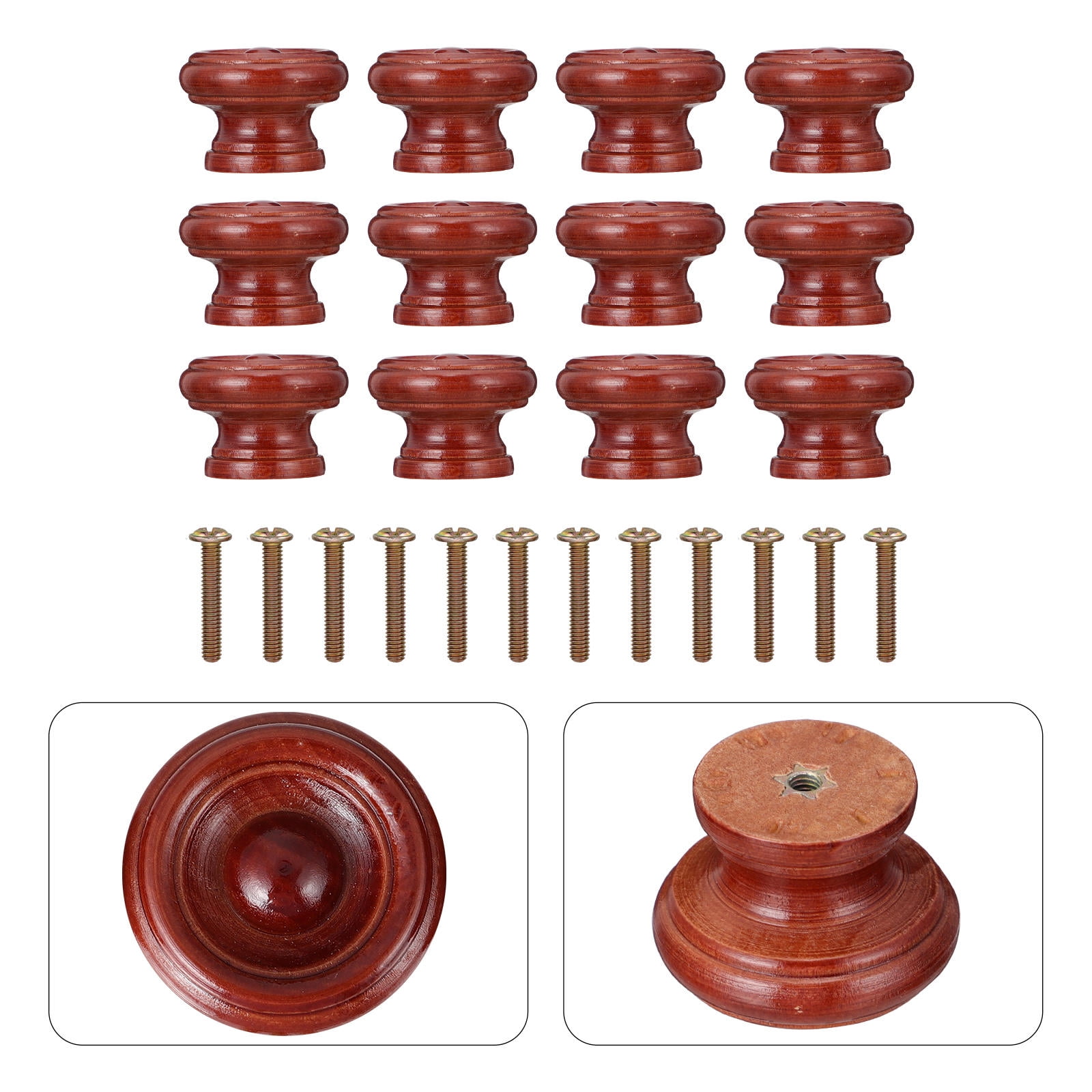 PAMINGONO Replacement Handle Cabinet Pulls Brown 12Pcs