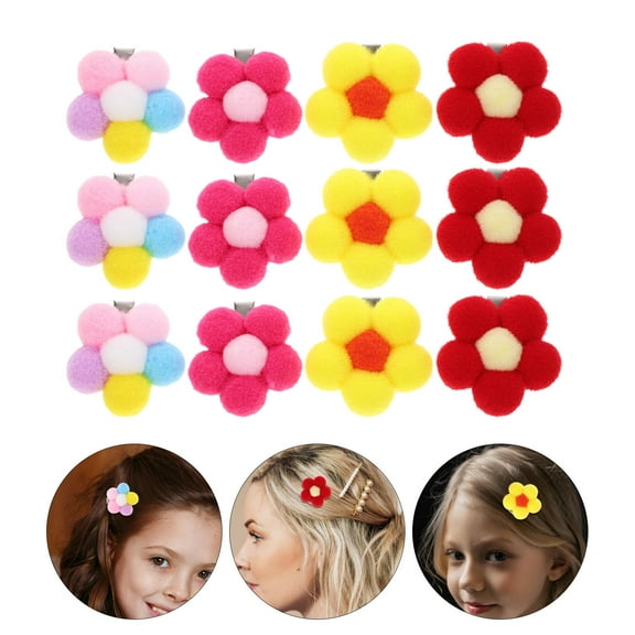 PAMINGONO 12Pcs Red Hair Clips for Girls with Stainless Steel Material