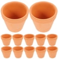 thumbnail image 1 of PAMINGONO Set of 12 Mini Terracotta Pots with Drainage Holes, Orange Clay Garden for Indoor and Outdoor Use, 1 of 6