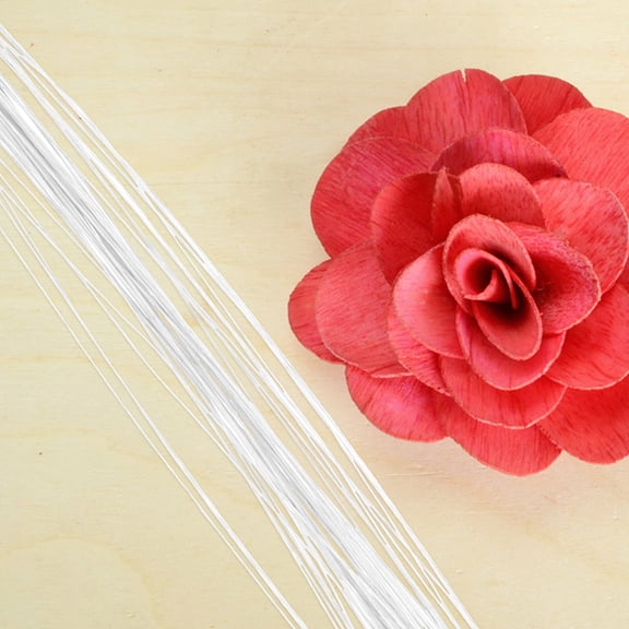 PAMINGONO 150Pcs Artificial Flower Stems Durable Paper Rod for Bouquet Arrangements