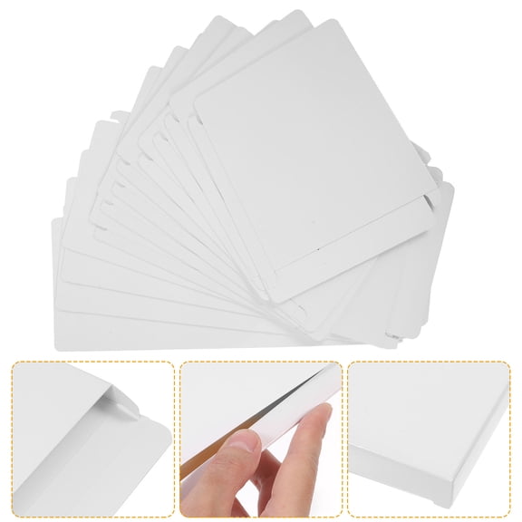 PAMINGONO 15Pcs Craft Boxes White Paper Rectangular For Bridal Shower Birthday Anniversaries 7.1X7.1X0.6in