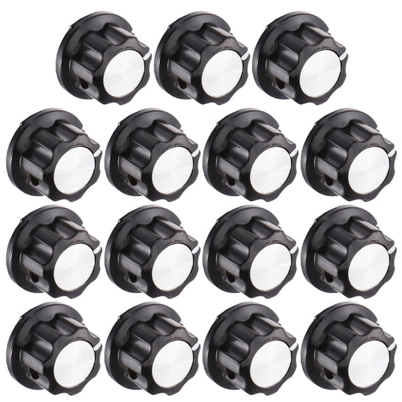PAMINGONO Universal Black Potentiometer Knobs for Guitar 6Mm Shaft 15Pcs