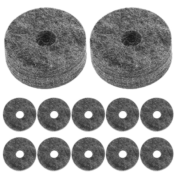 PAMINGONO 15Pcs Grey Felt Cymbal Caps for Drum Protection and Stable Sound Performance during Sessions