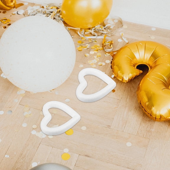 PAMINGONO 18Pcs Heart Shaped Wreath Forms Valentines Day Heart Ornaments 13.5X13.5X1In