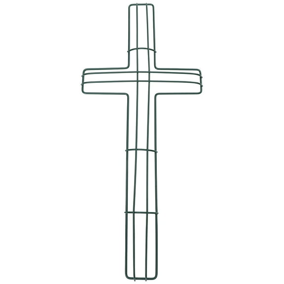 PAMINGONO 1Pack .7X7.1X0.6In Cross Shaped Garland Frame Metal Wreath Frame Wire For Diy Projects