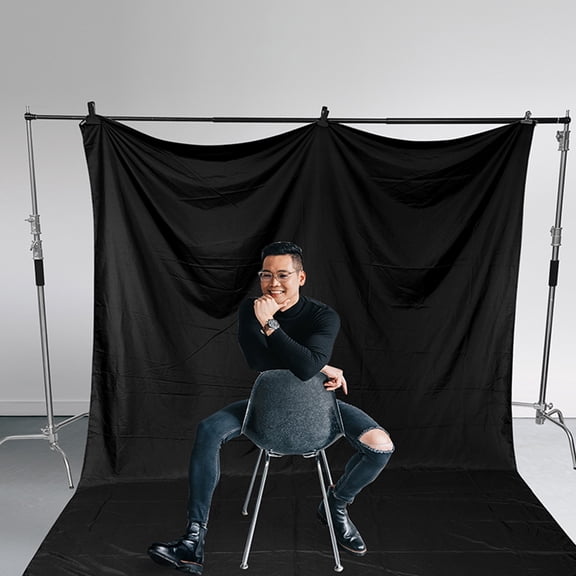 PAMINGONO 1Pack Black Backdrop Cloth for Parties 78.7x59x0.04in Photo Prop