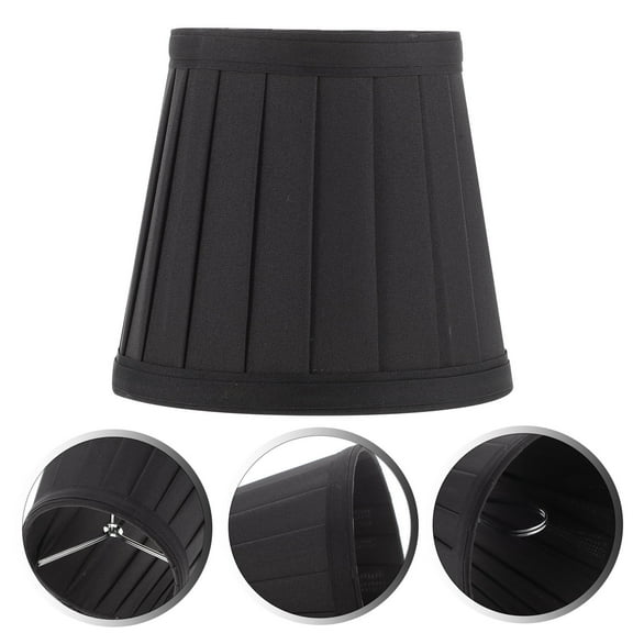 PAMINGONO 1Pack Black Cloth Lampshade For Wall Lamps Dustproof Clamping Design 12.00X12.00X11.00Cm