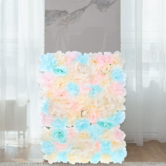 PAMINGONO Floral Backdrop Floral Wall Panel Blue PVC 1Pcs