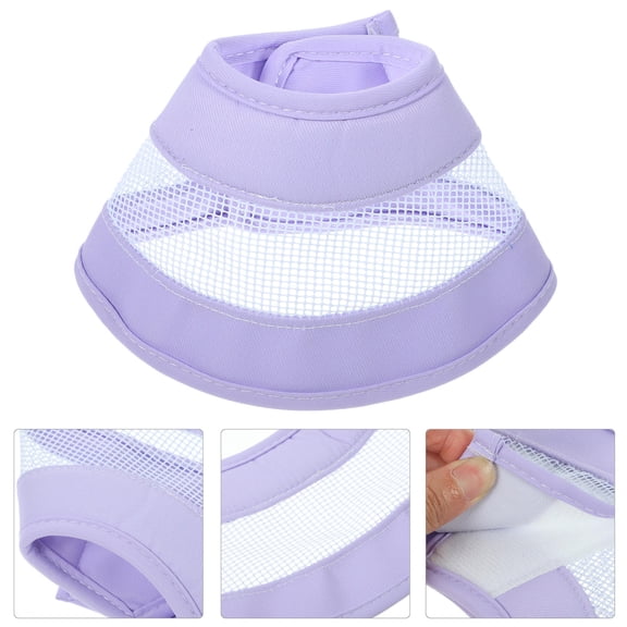 PAMINGONO Cat Recovery Collars Licking Lavender PVC 1Set