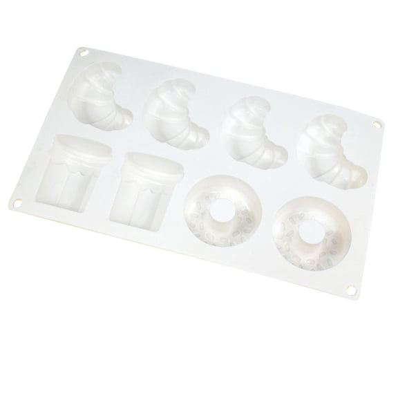 PAMINGONO White Silicone Cake Mold for Baking Chocolate Candy with Easy Demold Feature