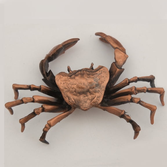PAMINGONO 1Pack Crab Decor Brown Alloy Retro Style for Home and Desktop Decor