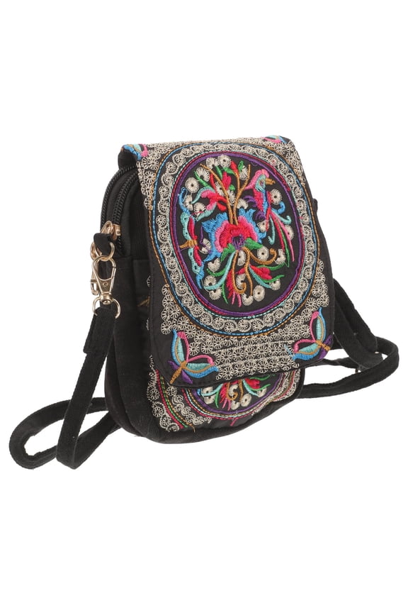 1Pack Embroidered Flowers Purse for Women with Ethnic Style for Various Occasions