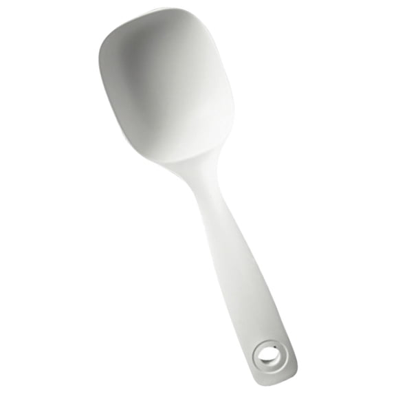 PAMINGONO 1Pack Ladle Spoon with Long Handle for Scooping Rice and Water Made of PP and Stainless Steel
