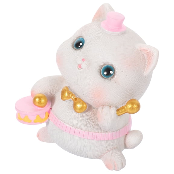 PAMINGONO Cat Figurine Resin Multi 1Set 3.0x2.6x2.0in