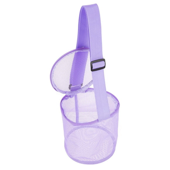 PAMINGONO Practical Seashell Bag Beach Pouches Purple PVC 1Pack