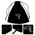 thumbnail image 1 of PAMINGONO 1Pack Rectangular Flannel Hair Dryer Storage Bag 30x26cm Drawstring Closure Travel Accessory Organizer, 1 of 8