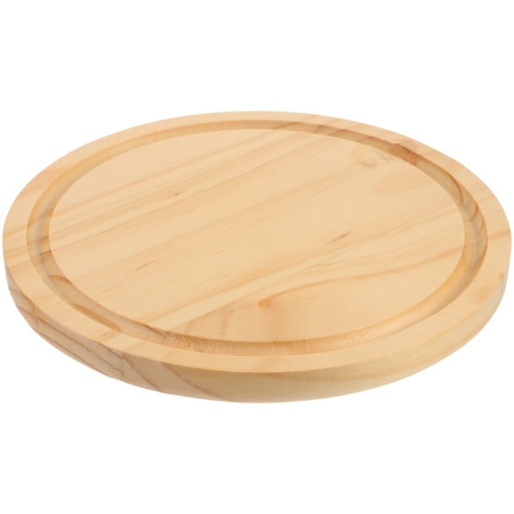 PAMINGONO Solid Wood Round Dessert Board - Multifunctional Serving Tray for Home Use, Kitchen, and Party