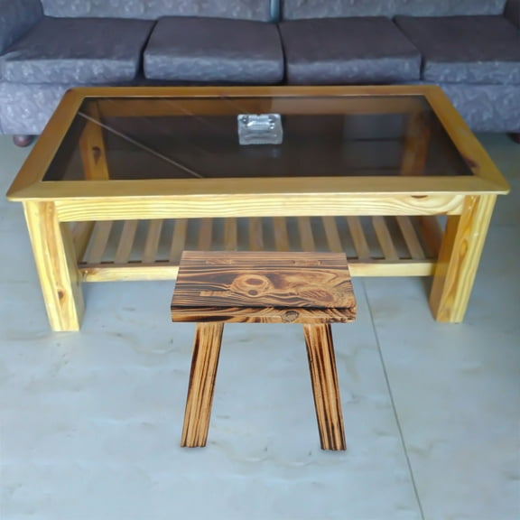 PAMINGONO Shoe Changing Stool Portable Shoe Changing Stool Wood 1Set