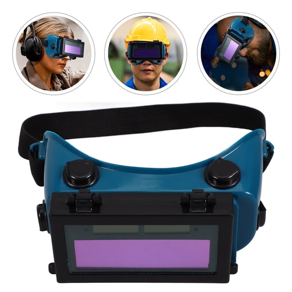 PAMINGONO 1Pack Soldering Glasses Welding Goggles Auto Dimming Eye Protection 5.89X3.73X2.55in