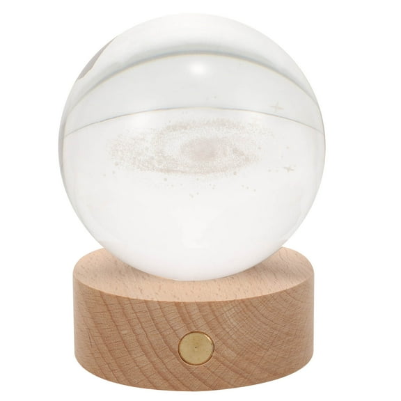 PAMINGONO 1Pack Sphere Night Lamp With Rock Crystal Quartz And 8.00X8.00X8.00in Dimensions For present Giving