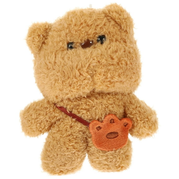 PAMINGONO 1Pack Stuffed Animal Pendant for Children with Plush Bear and Mini Bear Shape in Coffee Color