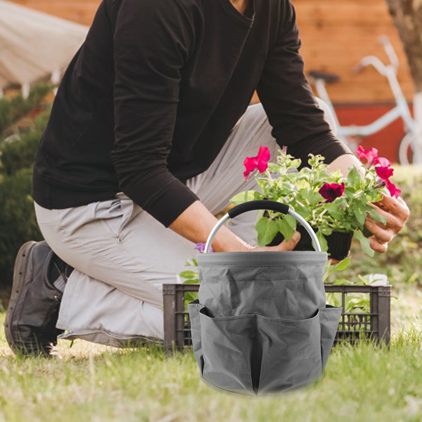 PAMINGONO 1Pack Waterproof Tools Storage Pouch in Grey with Oxford ...