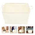 thumbnail image 1 of PAMINGONO 1Pack White Laundry Basket for Bedroom Use and Toy Storage 15.4x10.2x10.2in, 1 of 8