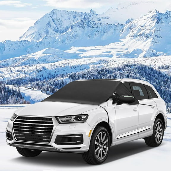 PAMINGONO 1Pack Window Cover for Winter Oxford Fabric Car Windshield Protector against Frost Snow and Rain Damage