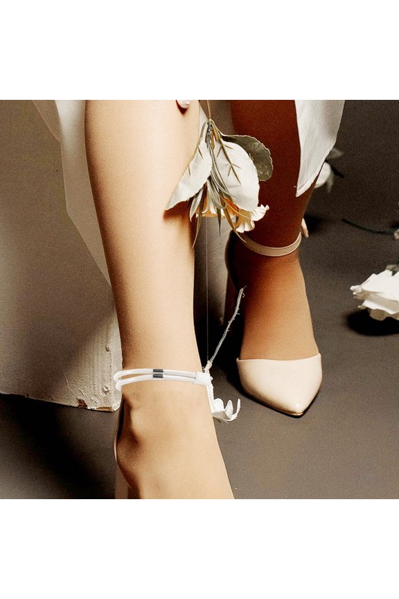 Beige Anti-Loose Shoe Straps for High Heels Stylish and Non-Slip