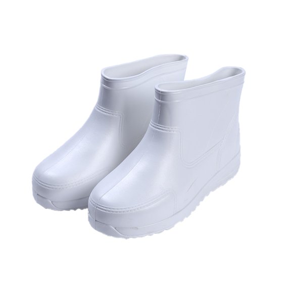 PAMINGONO White Thicken Rain Shoes with Non-Slip Sole for Safe Walking