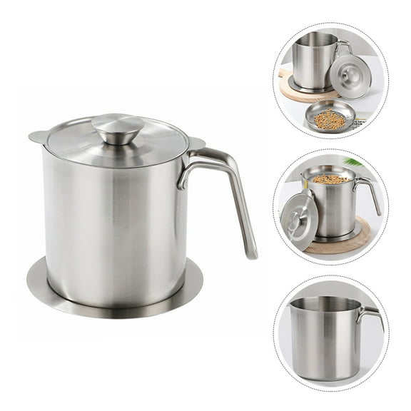 PAMINGONO Frying Oil Filter 17.6x16x14cm for Cooking Oil Storage, Filtration and , Kitchen Essential