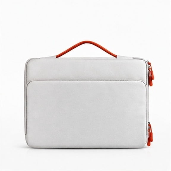 PAMINGONO 1Pc Portable Laptop Handbag Light Grey Waterproof Scratch Resistant Storage Organizer