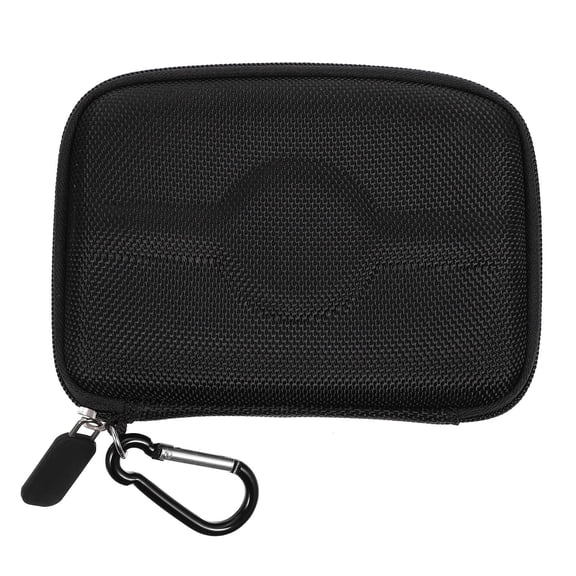 PAMINGONO Hard Shell Travel Storage Bag, Black Portable Electronics Organizer Case for Chargers, Cables and Tech Accessories