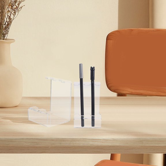 PAMINGONO 1Pc Transparent Acrylic Pen Display Rack with Simple Design for Study and Office Use