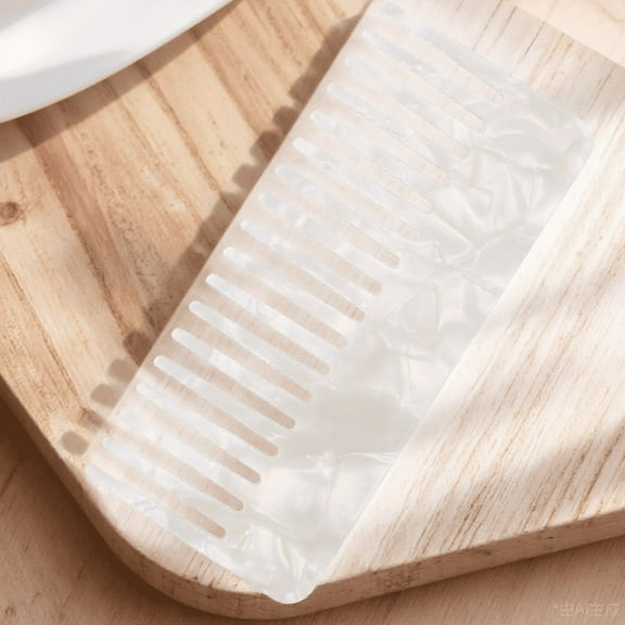 PAMINGONO Home Use White Hair Comb Polished Teeth No Static Prevents Breakage