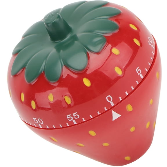 PAMINGONO 1Pcs Adorable Mechanical Timer Fruit Shape Countdown Baking Frying Boiling Eggs Red Plastic