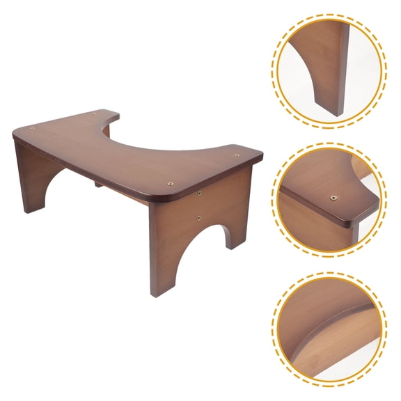 PAMINGONO Bathroom Storage Stool Bamboo Light Brown 1Pcs