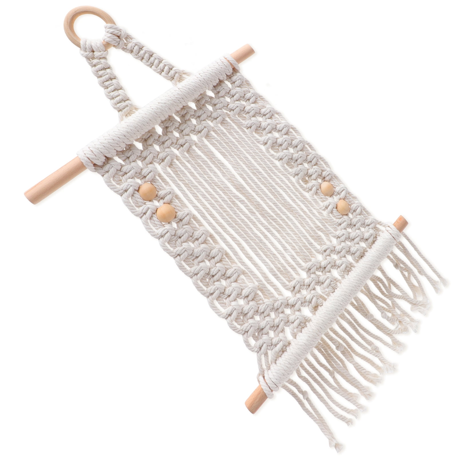 PAMINGONO Woven Art Hanging White Wood Photo Display Rack 1Pack ...