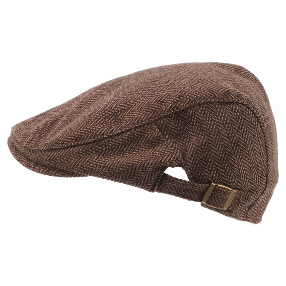 PAMINGONO Mens Beret Hat, Cotton Polyester, Stylish and Warm for Autumn and Winter, Coffee