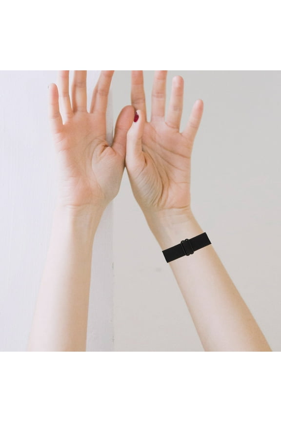 1Pcs Braided Nylon Watch Band For Inspire 1 And Hr Black 5.70X0.59X0.20in