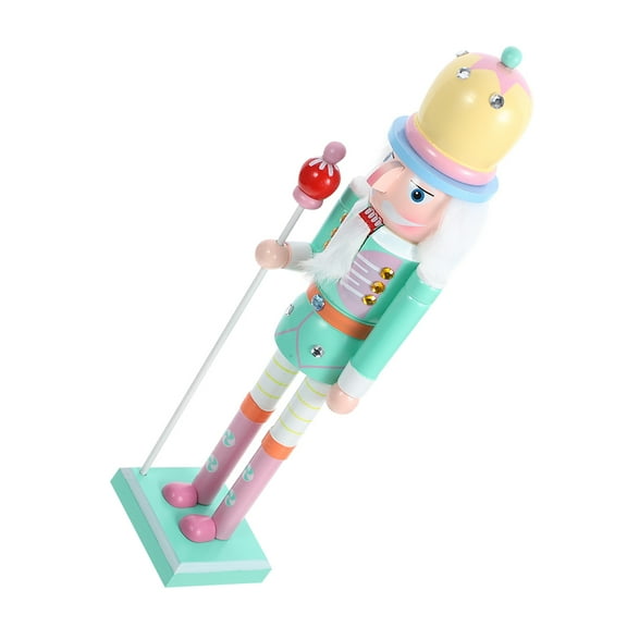 PAMINGONO 1Pcs Bright Color Nutcracker Statue Fairy Tale Touch For Festival Celebration And Homeowners