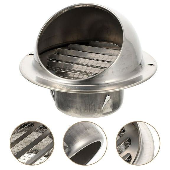 PAMINGONO 1Pcs Ducting Exhaust Vent Silver Spherical and 13X5.1X3.9in