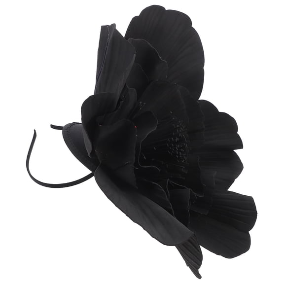 PAMINGONO 1Pcs Flower Fascinator Headband Black Cloth Headpieces Hair Accessories For Dance Parties