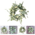 thumbnail image 1 of PAMINGONO 1Pc Vivid Leaf Wreath Plastic Door and Wall Hanging Decoration for Home and Outdoor Use, 1 of 8