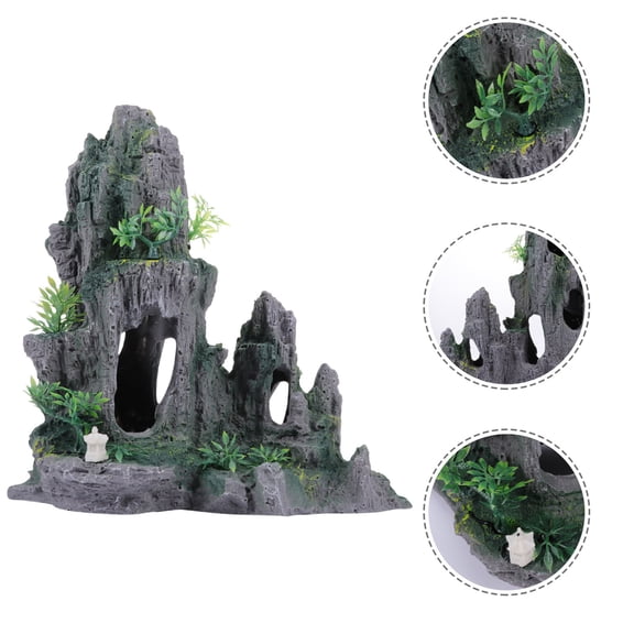 PAMINGONO 1Pcs Grey Aquarium Decor for Fish Tank and Home Decoration