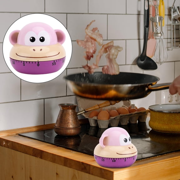 PAMINGONO 1Pcs Kitchen Timer Animal Design in Purple for Home and Office Use